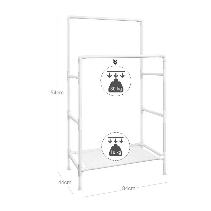 Porte-manteau sur pied LINEA blanc