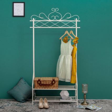 Porte-manteau sur pied LINEA blanc