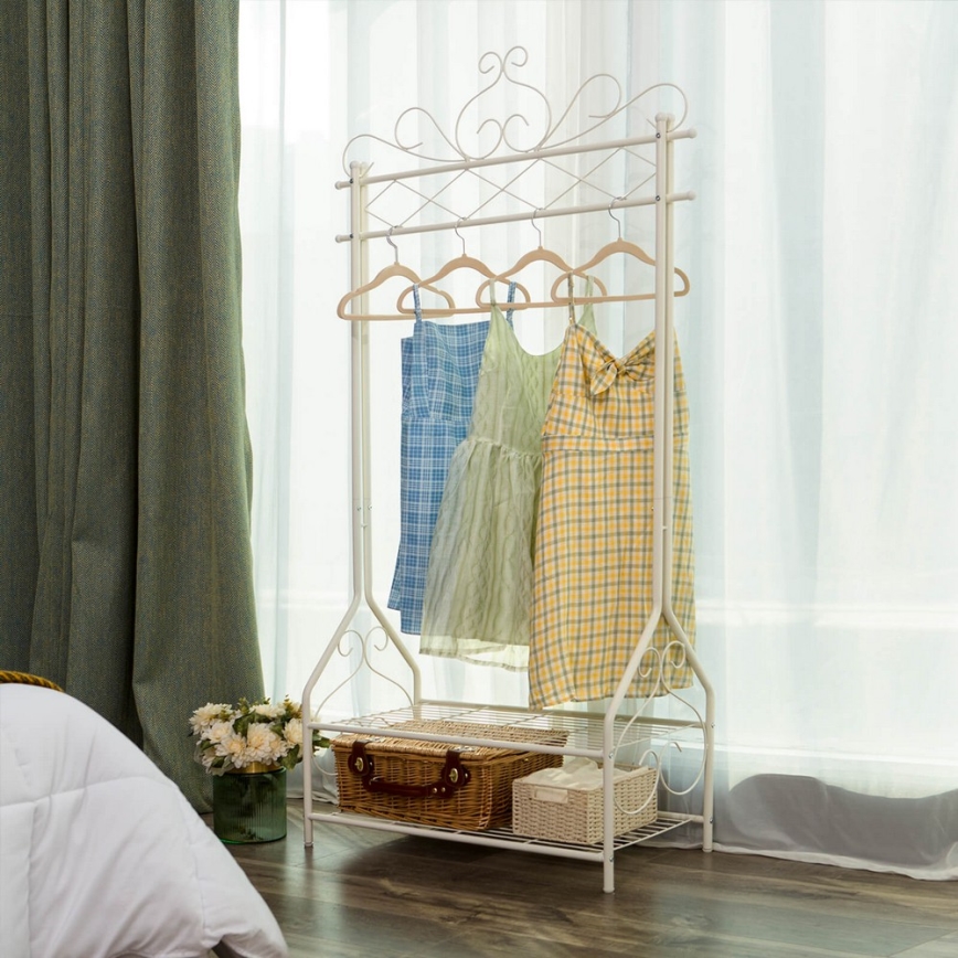 Porte-manteau sur pied LINEA blanc