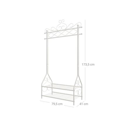 Porte-manteau sur pied LINEA blanc