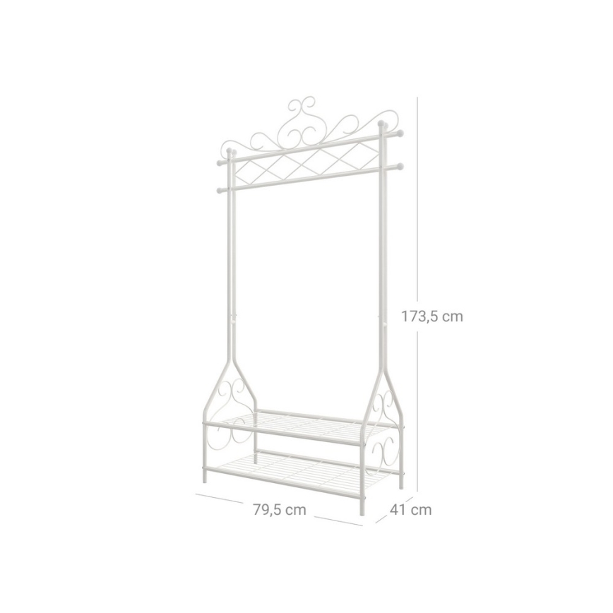 Porte-manteau sur pied LINEA blanc
