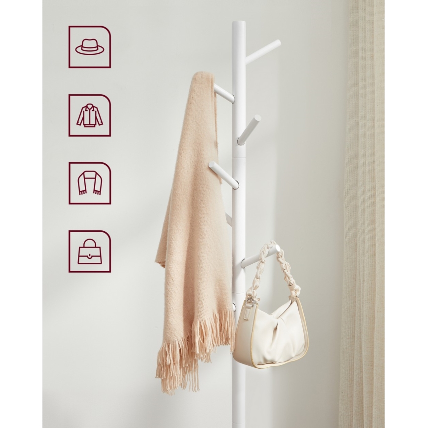 Porte-manteau sur pied LINEA blanc