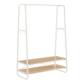 Porte-manteau sur pied LINEA blanc/marron