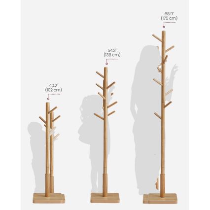 Porte-manteau sur pied LINEA marron