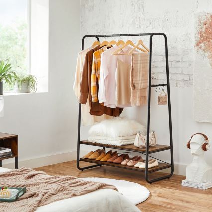 Porte-manteau sur pied LINEA marron/noir