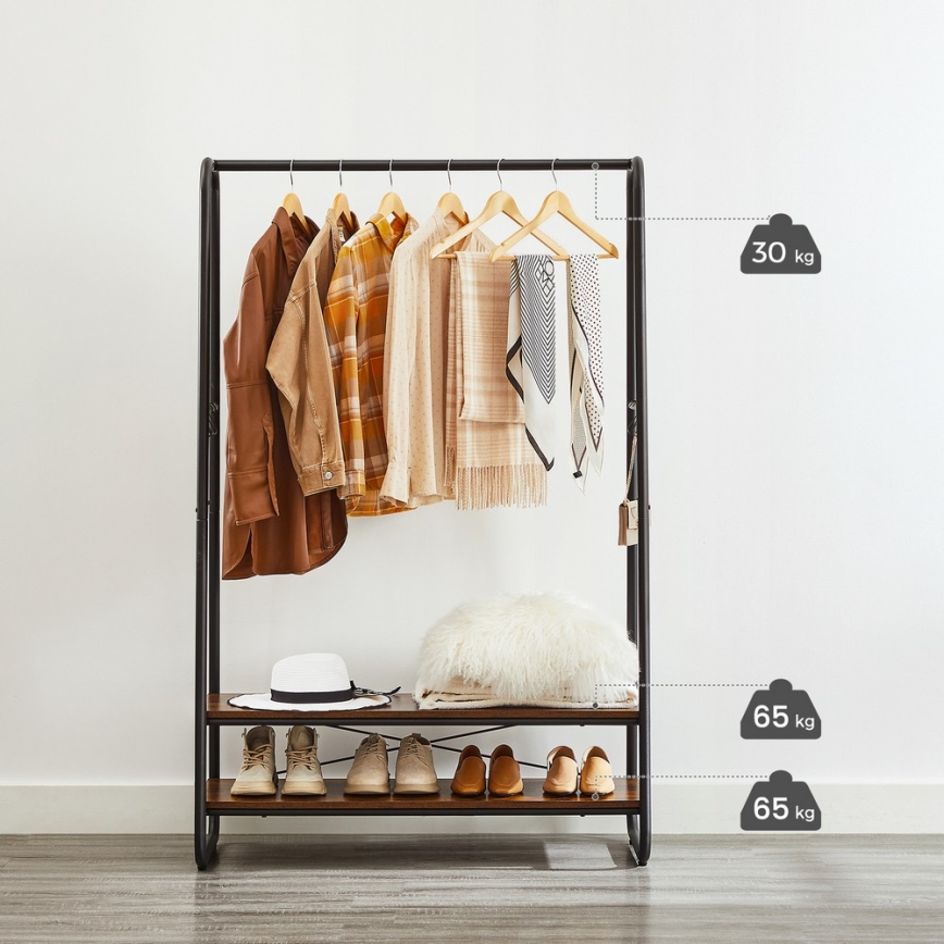 Porte-manteau sur pied LINEA marron/noir