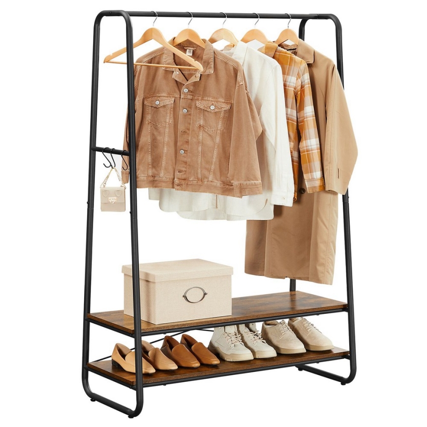 Porte-manteau sur pied LINEA marron/noir