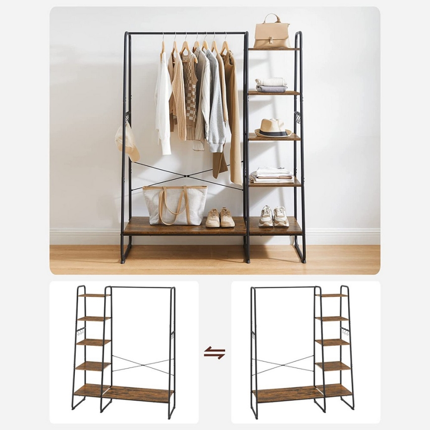 Porte-manteau sur pied LINEA marron/noir