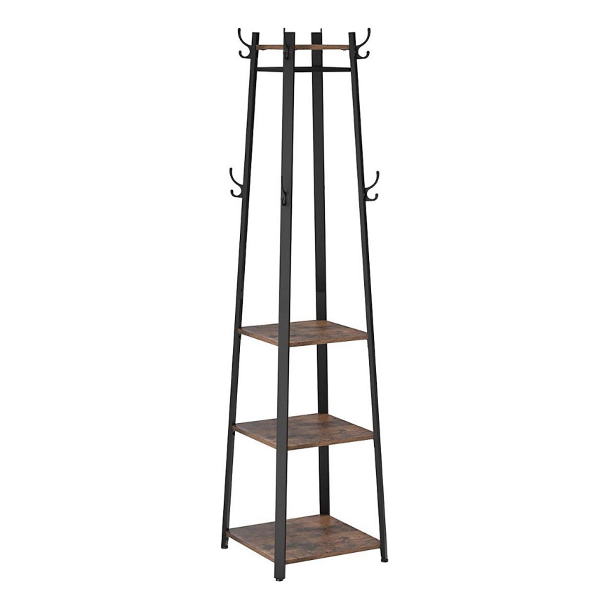 Porte-manteau sur pied LINEA noir/marron