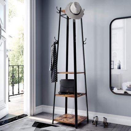 Porte-manteau sur pied LINEA noir/marron