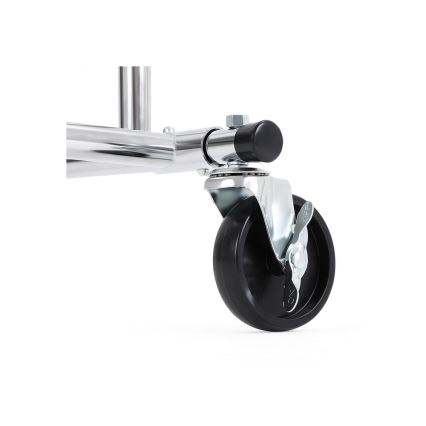 Porte-manteau sur pied mobile LINEA argenté