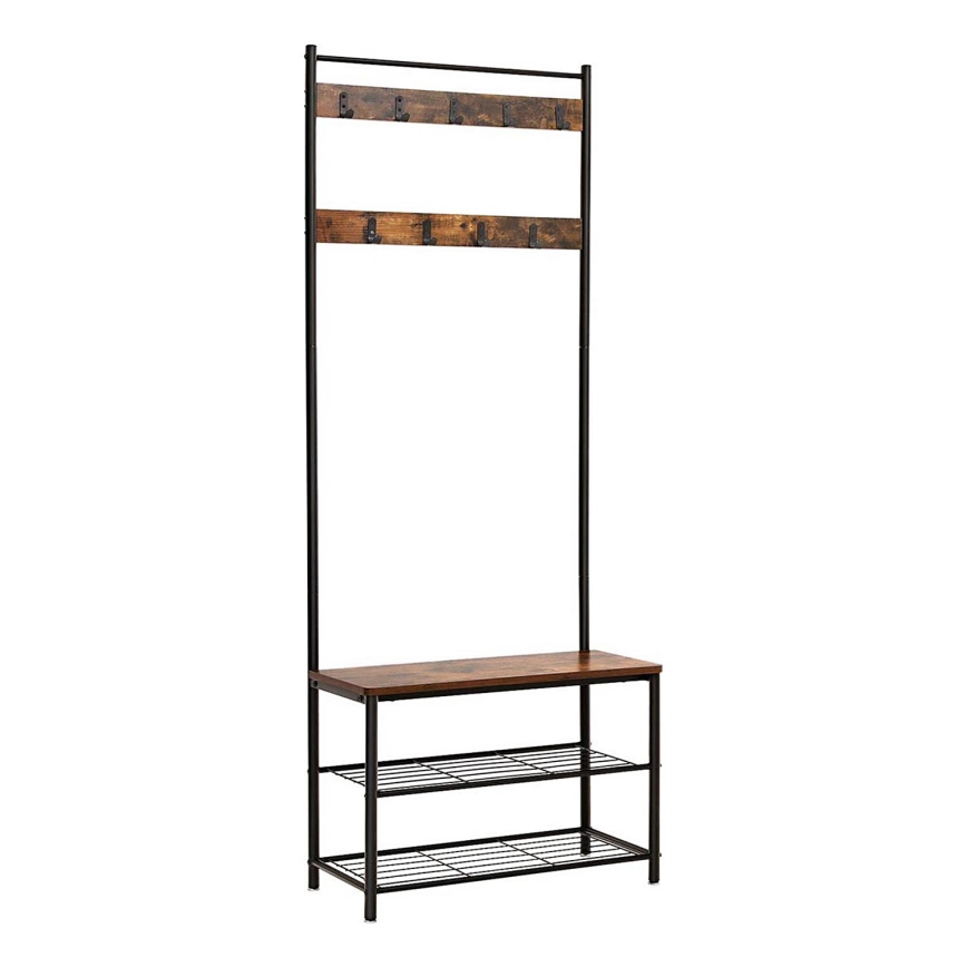 Porte-manteau sur pied NAVOR marron/noir