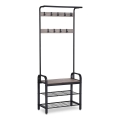 Porte-manteau sur pied NAVOR marron/noir