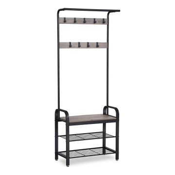 Porte-manteau sur pied NAVOR marron/noir