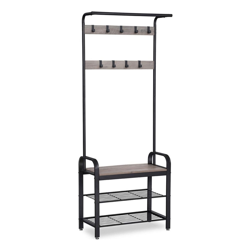Porte-manteau sur pied NAVOR marron/noir