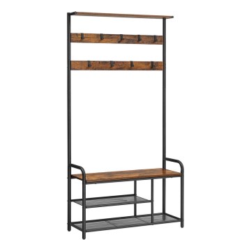 Porte-manteau sur pied NAVOR marron/noir