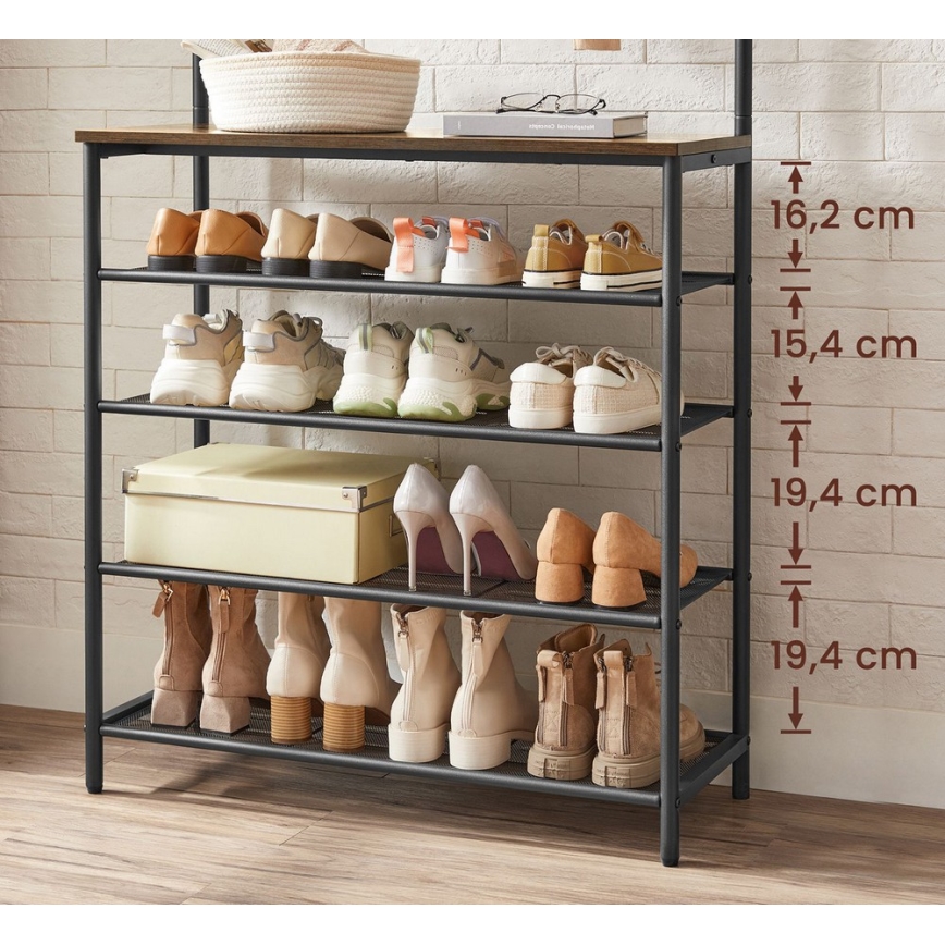 Porte-manteau sur pied NAVOR marron/noir