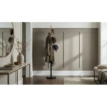 Porte-manteau sur pied ORDO 172 x 30 cm doré/noir