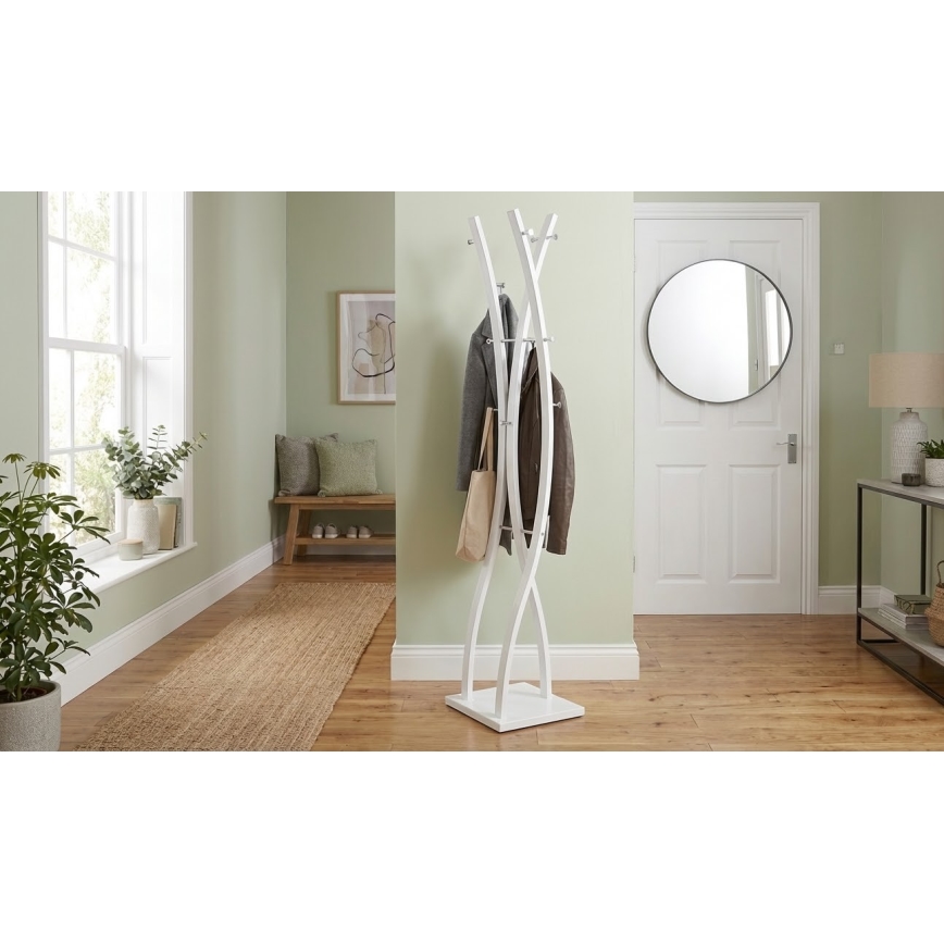 Porte-manteau sur pied VALET 179x35 cm, blanc