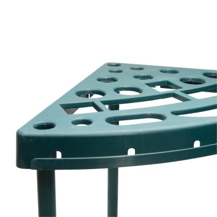 Porte-outils d'angle pour jardin 43x43x59 cm vert