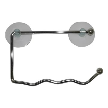 Porte-rouleau de papier toilette à ventouses 10x17 cm chrome brillant