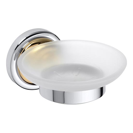 Porte-savon 11x6,5 cm argenté/doré
