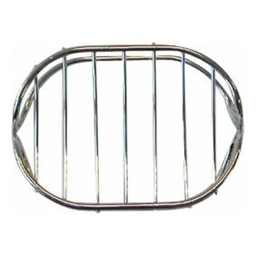 Porte-savon en fil de fer 8,4x10,7 cm chrome brillant