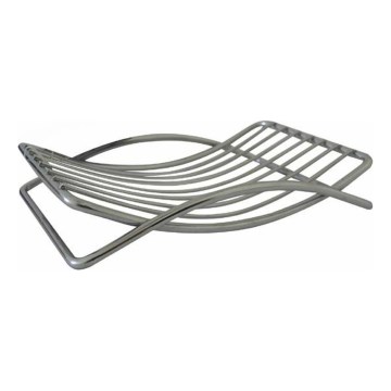 Porte-savon en fil de fer 9,7x13,8 cm chrome brillant