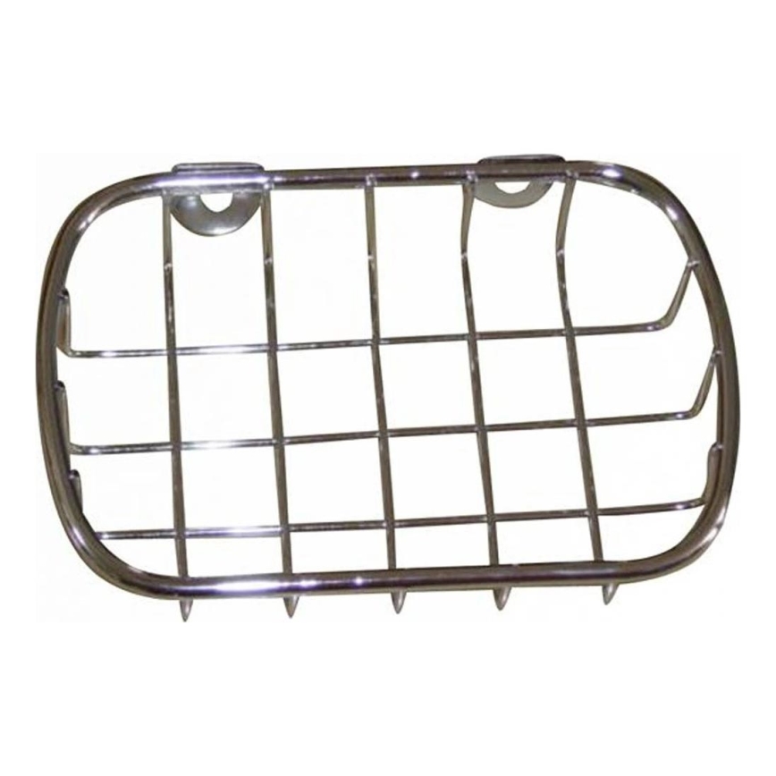 Porte-savon mural en fil de fer 9x14 cm chrome brillant