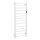 Porte-serviettes 45 x 132 cm inox/blanc