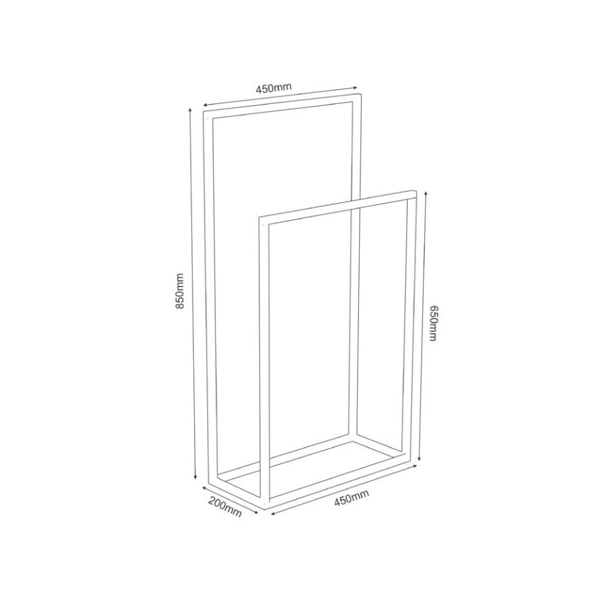 Porte-serviettes 85x45 cm blanc