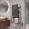 Porte-serviettes chauffant en échelle CLASSIC 60W/230V 66x43 cm acier inoxydable/chrome brillant droit