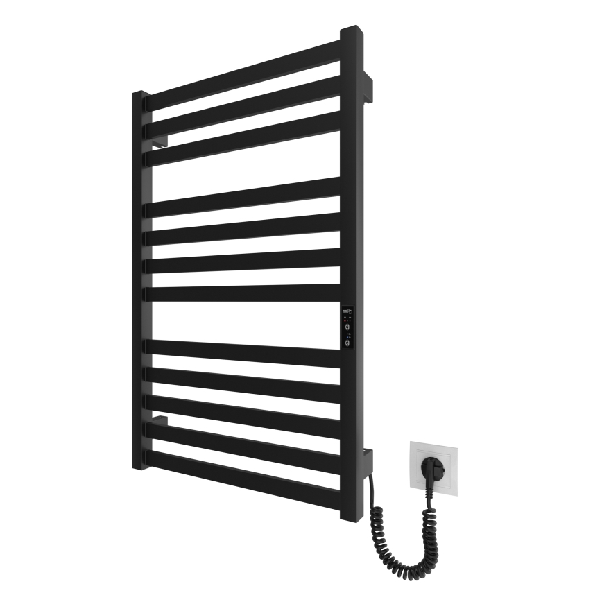 Porte-serviettes chauffant en échelle HF OXFORD 170W/230V 77x53 cm noir