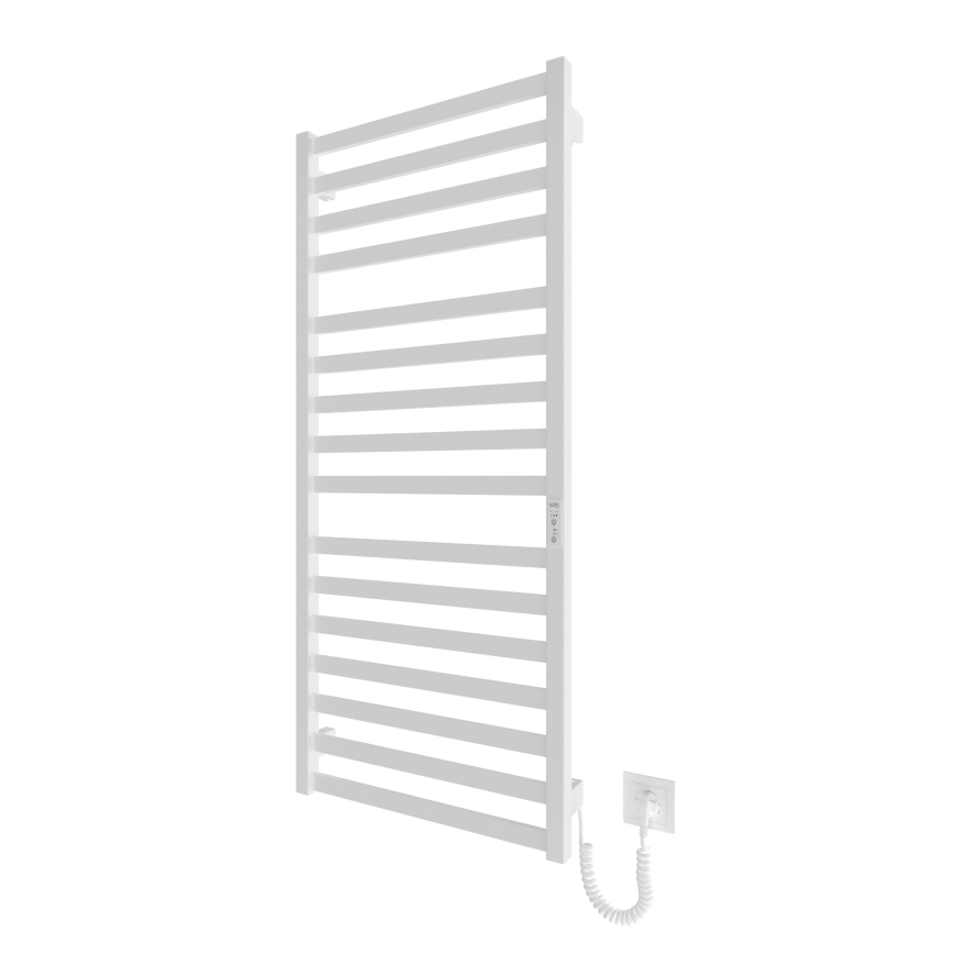Porte-serviettes chauffant en échelle HF OXFORD 255W/230V 117x53 cm blanc droit