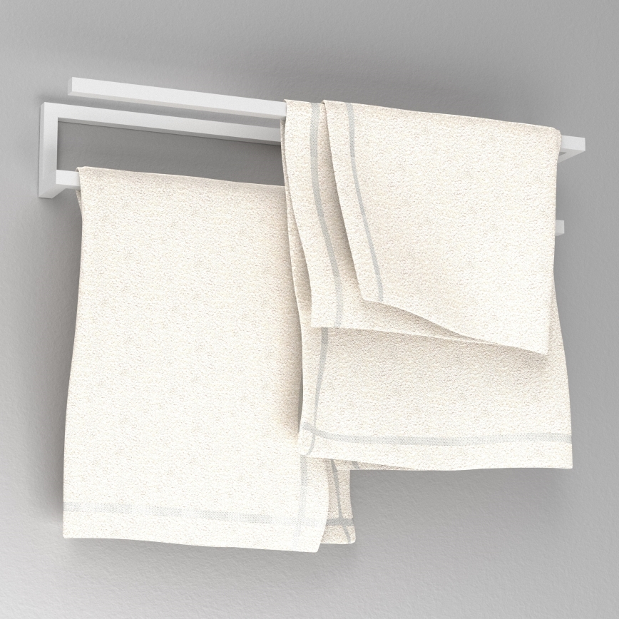 Porte-serviettes mural 10x60 cm blanc