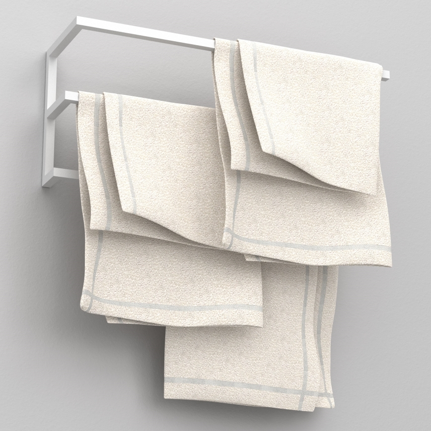 Porte-serviettes mural 25x60 cm blanc