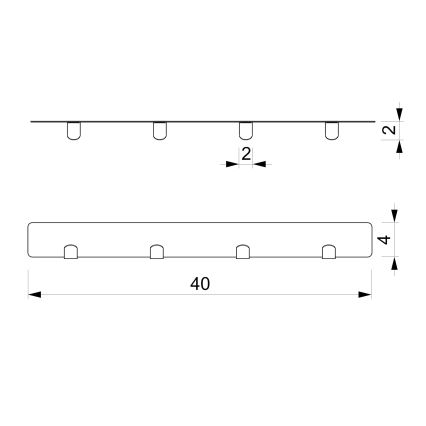 Porte-serviettes mural 40 cm blanc