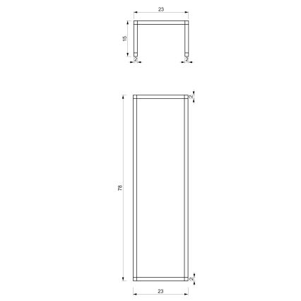 Porte-serviettes mural 78x23 cm noir