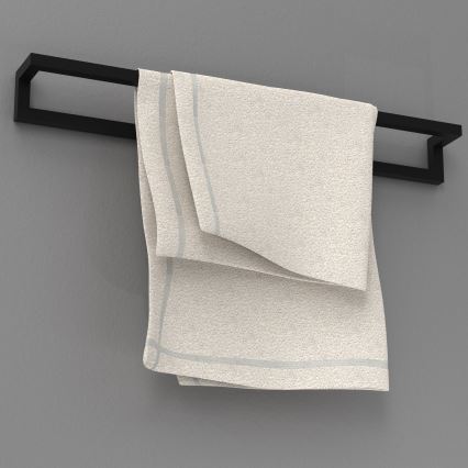 Porte-serviettes mural 7x60 cm noir