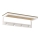 Porte-serviettes mural avec étagère 10x40 cm blanc