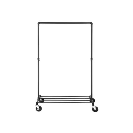 Porte-vêtements mobile sur roulettes LINEA, noir