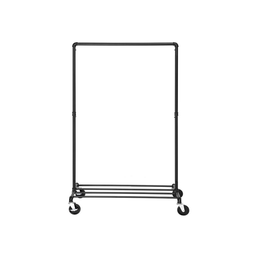 Porte-vêtements mobile sur roulettes LINEA, noir