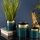 Pot de fleurs en céramique CINDY 11x11 cm vert/doré