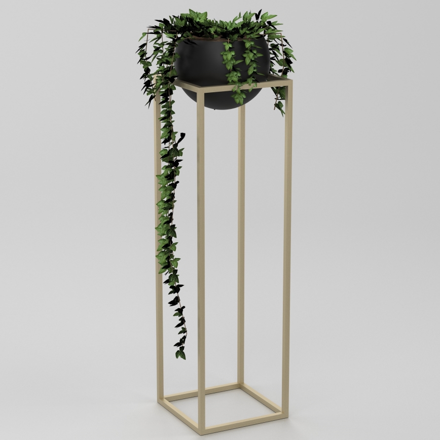 Pot de fleurs en métal 111,3x29 cm doré