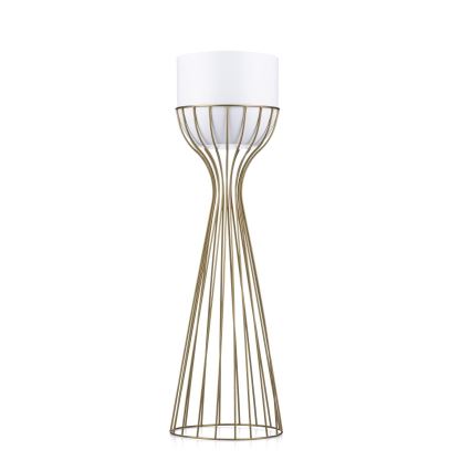 Pot de fleurs en métal LOFT 68x20 cm doré/blanc