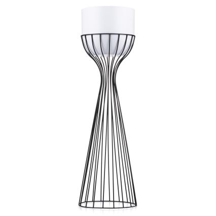 Pot de fleurs en métal LOFT 68x20 cm noir/blanc