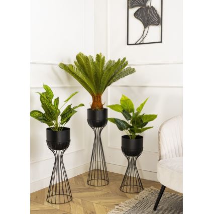 Pot de fleurs en métal LOFT 68x20 cm noir