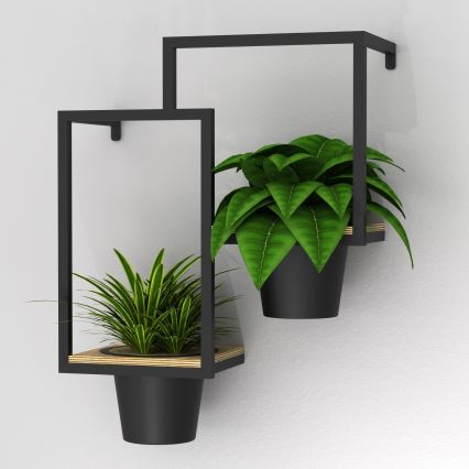 Pot de fleurs mural 46x36 cm noir