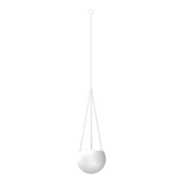 Pot de fleurs suspendu 155x27 cm blanc