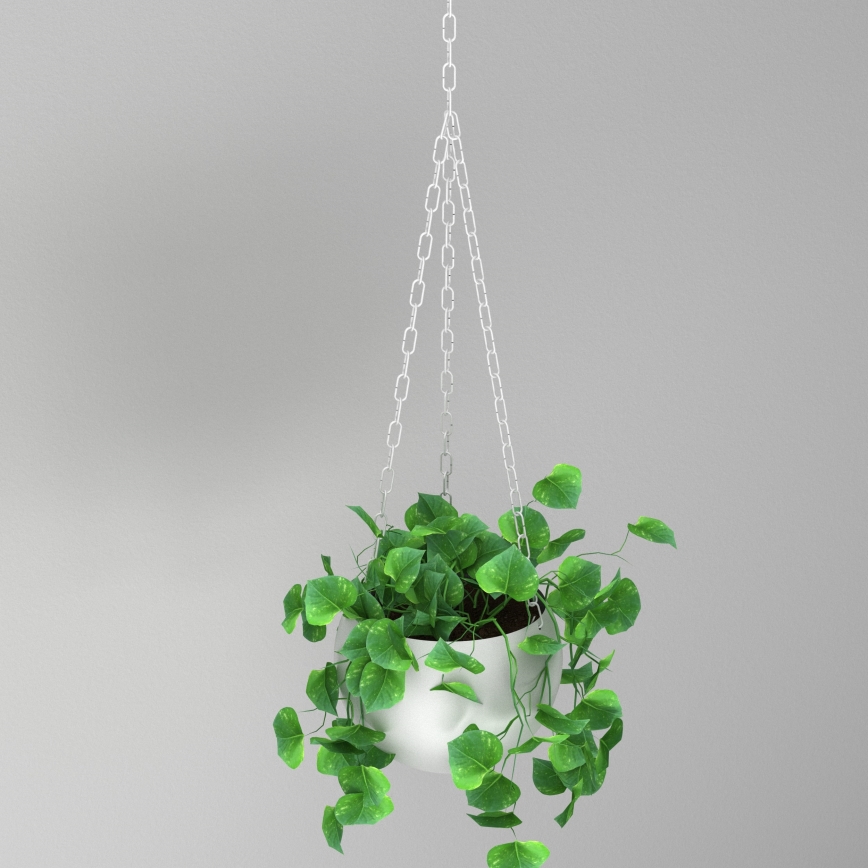 Pot de fleurs suspendu 155x27 cm blanc